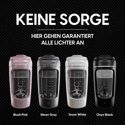 STARKSHAKE® V3 – Dein Letzter Shaker! | Klumpenfreie Eiweiß Shakes Dank 7000 UPM | USB-C Schnellladen | 60+ Shakes Pro Ladung Mit STARKPOD 60 G Protein Immer Dabei |Elektrischer Protein Mixer(Schwarz)