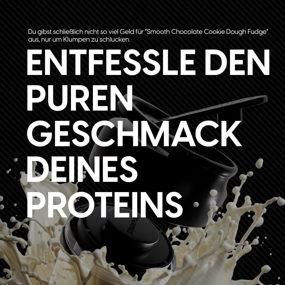 STARKSHAKE® V3 – Dein Letzter Shaker! | Klumpenfreie Eiweiß Shakes Dank 7000 UPM | USB-C Schnellladen | 60+ Shakes Pro Ladung Mit STARKPOD 60 G Protein Immer Dabei |Elektrischer Protein Mixer(Schwarz)